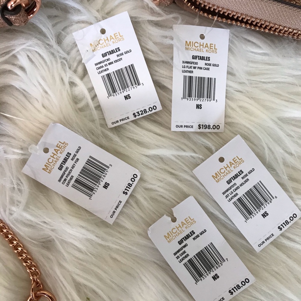 5PCS Michael Kors glitter mini Ciara xbody &wallet - Picture 8 of 8